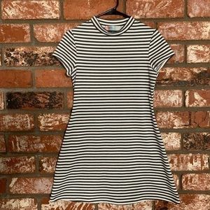 Free People Black and White Striped Midi Dress